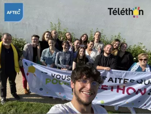 Des étudiants participent au Téléthon
